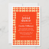 Fett rote Abstrakte Formen Modernes Brautparty Einladung (Vorderseite)