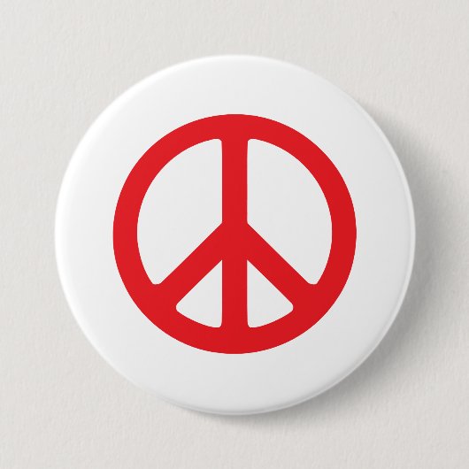 Fett rote Friedenstasten - auffallendes Symbol Button (Vorderseite)