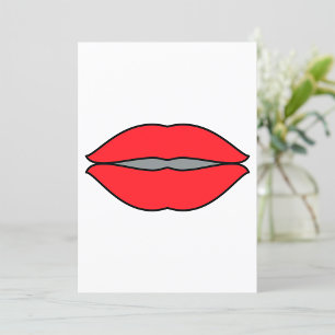 Fett Rote Lippen Pop Kunst Einladung