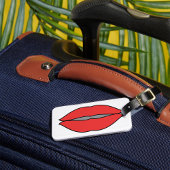 Fett Rote Lippen Pop Kunst Gepäckanhänger