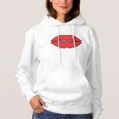 Fett Rote Lippen Pop Kunst Hoodie (Vorderseite)