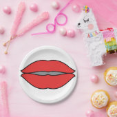 Fett Rote Lippen Pop Kunst Pappteller (Party)