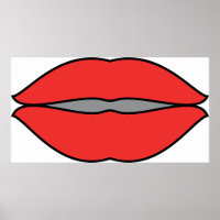 Fett Rote Lippen Pop Kunst