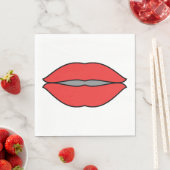 Fett Rote Lippen Pop Kunst Serviette (Beispiel)