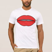 Fett Rote Lippen Pop Kunst T-Shirt (Vorderseite)