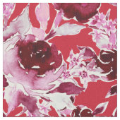 Fett Rote Rose floral Stoff (Nahaufnahme)