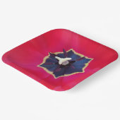 Fett Rote Tulip Blume Makro Naturfotografie Pappteller (Gewinkelt)