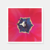 Fett Rote Tulip Blume Makro Naturfotografie Serviette (Vorderseite)