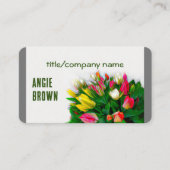 fett-rote und gelbe Tulpen Blume Visitenkarte (Vorderseite)