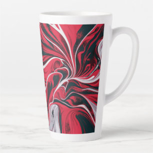 Fett roter, schwarzer und weißer Marmor Milchtasse
