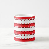 Fett roter und weißer Streifen Kaffeetasse (Mittel)