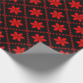 Fett rotes geometrisches Faltpapier Geschenkpapier (Ecke)