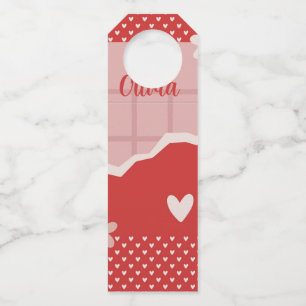 Fett rotes Herz Liebe Design - Perfekt für kundens Flaschenanhänger