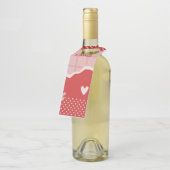 Fett rotes Herz Liebe Design - Perfekt für kundens Flaschenanhänger (Angewinkelt)