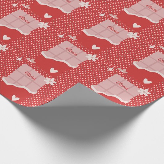 Fett rotes Herz Liebe Design - Perfekt für kundens Geschenkpapier (Ecke)