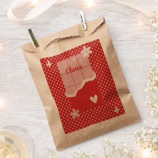 Fett rotes Herz Liebe Design - Perfekt für kundens Geschenktütchen (Ausgeschnitten)