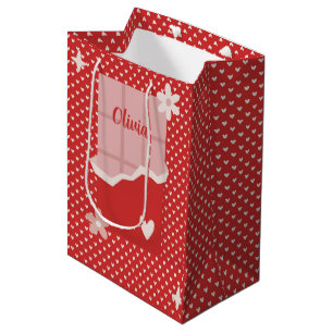 Fett rotes Herz Liebe Design - Perfekt für kundens Mittlere Geschenktüte