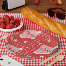 Fett rotes Herz Liebe Design - Perfekt für kundens Pappteller