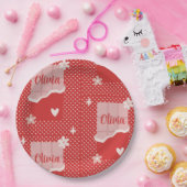 Fett rotes Herz Liebe Design - Perfekt für kundens Pappteller (Party)