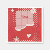 Fett rotes Herz Liebe Design - Perfekt für kundens Serviette (Vorderseite)