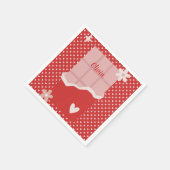 Fett rotes Herz Liebe Design - Perfekt für kundens Serviette (Ecke)