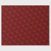 Fett rotes Lederflippmuster Geschenkpapier (Flach)