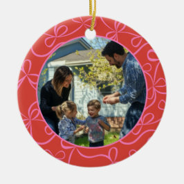 Fett-rotes-pinkes Bandmuster-benutzerdefiniertes F Keramik Ornament