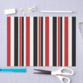 Fett rotes schwarzes Streifenpapier Seidenpapier (Handwerk)