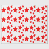 Fett rotes Stars Wrapping Paper Geschenkpapier (Flach)