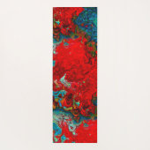 fett rotes und Aquamarines farbiges Gebet oder Yogamatte (Rückseite)