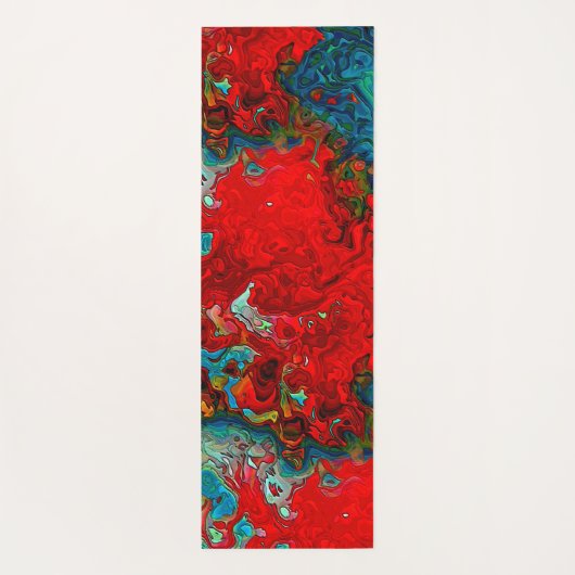 fett rotes und Aquamarines farbiges Gebet oder Yogamatte (Rückseite)