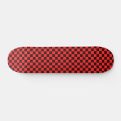Fett rotes und schwarzes kariertes Musterdesign Skateboard (Horizontal)