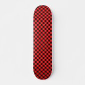 Fett rotes und schwarzes kariertes Musterdesign Skateboard (Vorne)