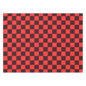 Fett rotes und schwarzes kariertes Musterdesign Tischdecke (Vorderseite (Horizontal))