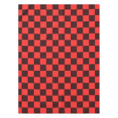 Fett rotes und schwarzes kariertes Musterdesign Tischdecke (Vorderseite)