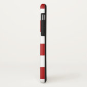 Fett rotes und weißes Prüfmuster Case-Mate iPhone Hülle (Hinten/Links)