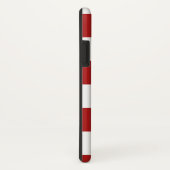 Fett rotes und weißes Prüfmuster Case-Mate iPhone Hülle (Hinten/Rechts)