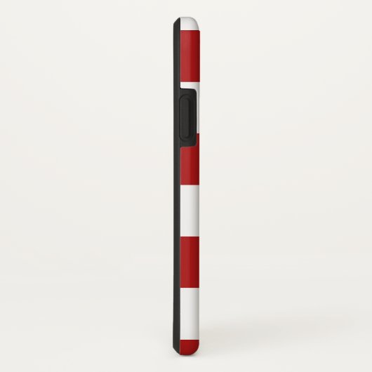 Fett rotes und weißes Prüfmuster Case-Mate iPhone Hülle (Hinten/Rechts)