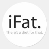 Fett Runder Aufkleber (Vorderseite)