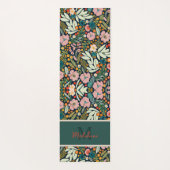 Fett Rustic Garden Blume Muster Name Monogramm Yogamatte (Rückseite)