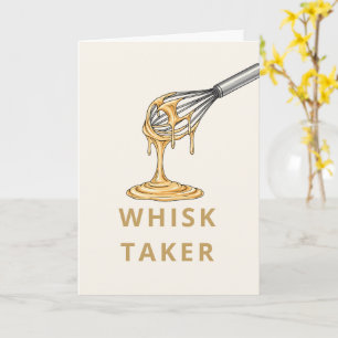 Fett Sans Serif Einfache Grußkarte Whisk Taker Karte