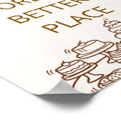 Fett Sans Serif Saubere Wandkunst Poster | backen (Ecke)