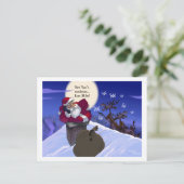 Fett Santa Feiertagspostkarte (Stehend Vorderseite)