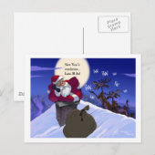 Fett Santa Feiertagspostkarte (Vorne/Hinten)