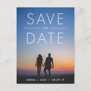 Fett Save the Date Postkarte