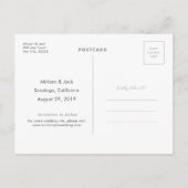Fett Save the Date Postkarte (Rückseite)