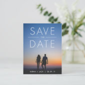 Fett Save the Date Postkarte (Stehend Vorderseite)