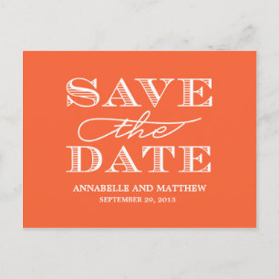 Fett Save the Date Postkarte