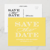 Fett Save the Date Postkarte (Vorne/Hinten)