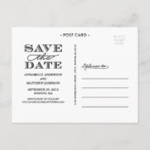 Fett Save the Date Postkarte (Rückseite)